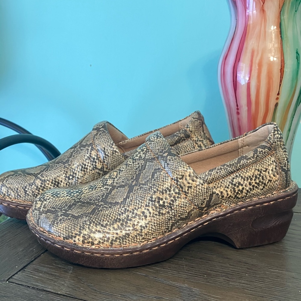 B.O.C. Born Concepts Snake Clogs Women's Shoes Y2K Retro Mules Slip On Size 9